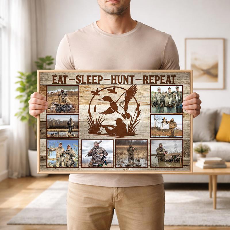 Cherished Duck Hunting Memories Custom Photo Collage Canvas