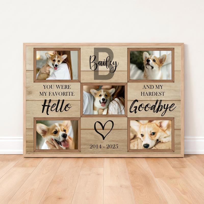 Cherished Memories Pet Loss Collage Bereavement Gift Canvas - Easessy