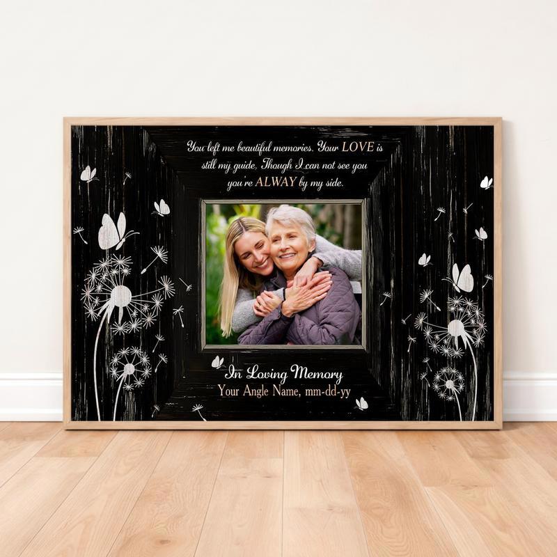 Cherished Mom Remembrance - Custom Photo Heartfelt Tribute Canvas - Easessy
