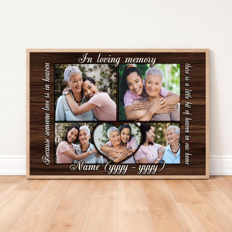 Eternal Love - Custom Remembrance Photo Collage Tribute Canvas - Easessy