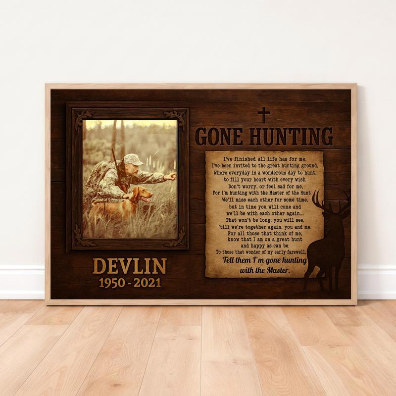 Honor a Hunter's Life With a Rustic Memorial Tribute Canvas - Easessy