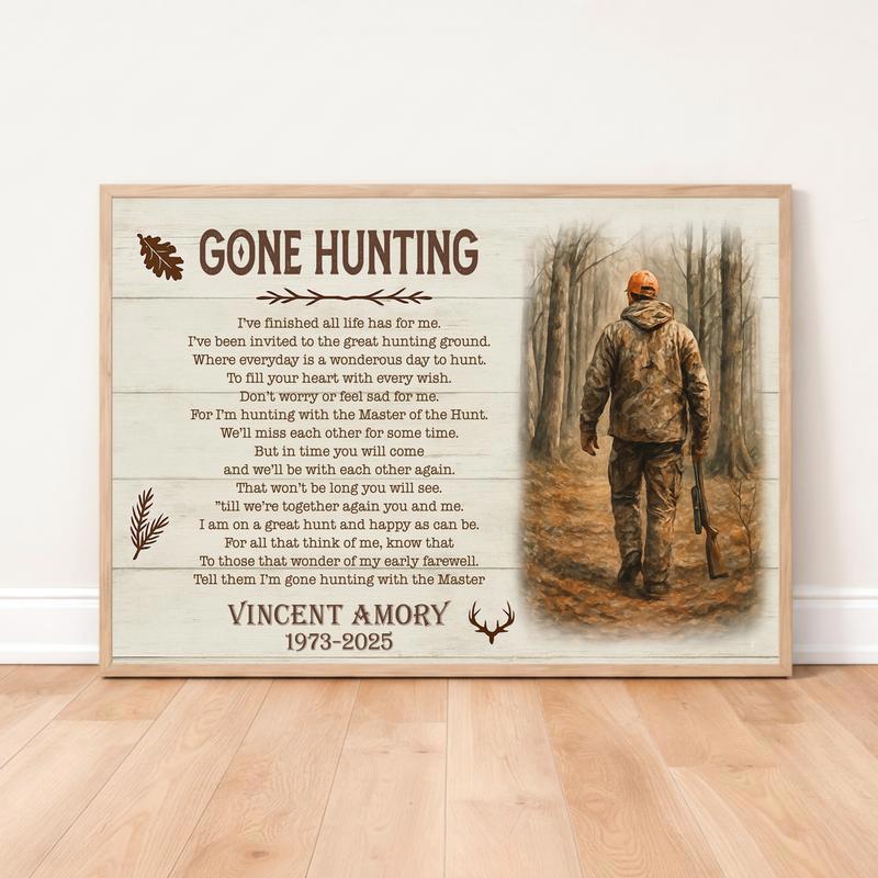 Honoring a Hunter's Legacy - Custom Memorial Keepsake Canvas - Easessy