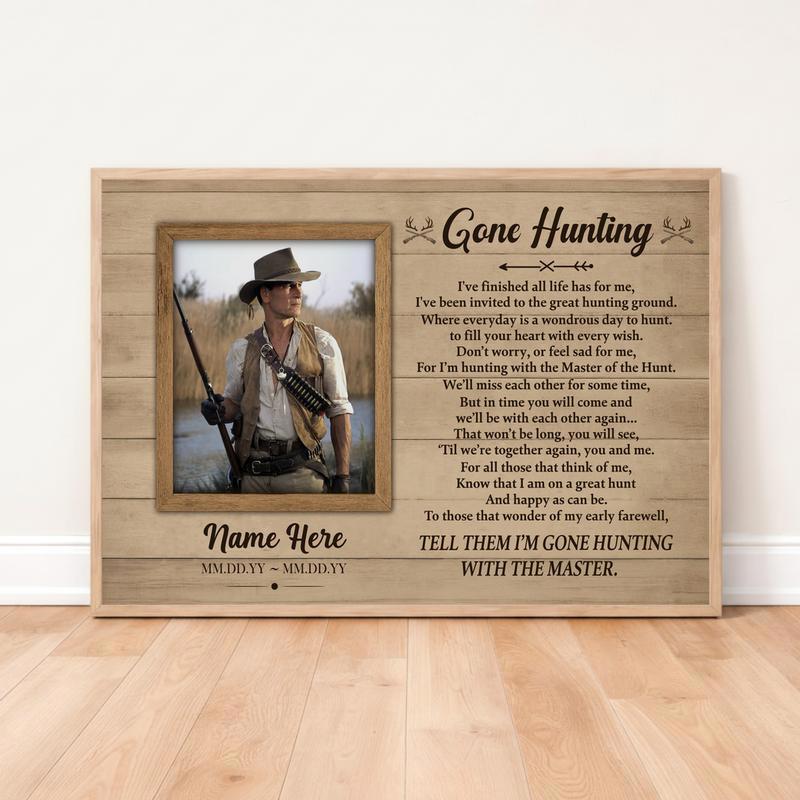 Honoring a Hunter's Legacy - Rustic Farmhouse Tribute Canvas - Easessy