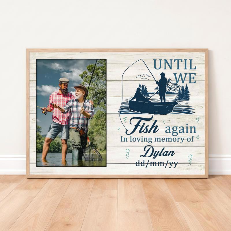 Honoring Dad's Fishing Legacy - A Heartfelt Memorial Gift Canvas - Easessy