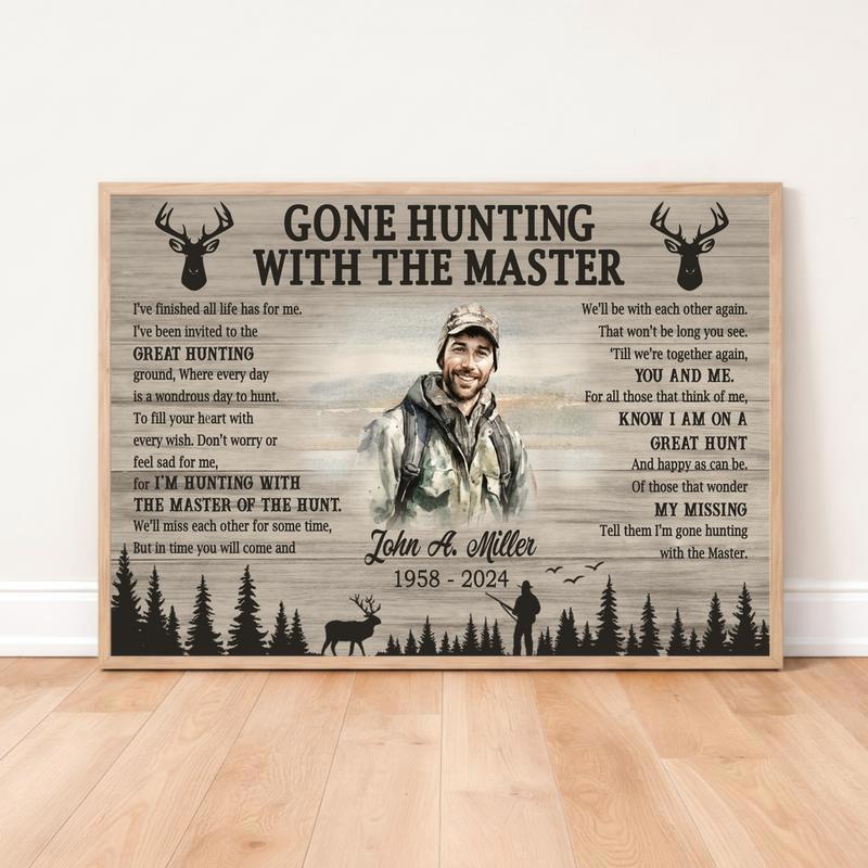 Peaceful Woods With The Master - Custom Hunting Memorial Canvas - Easessy