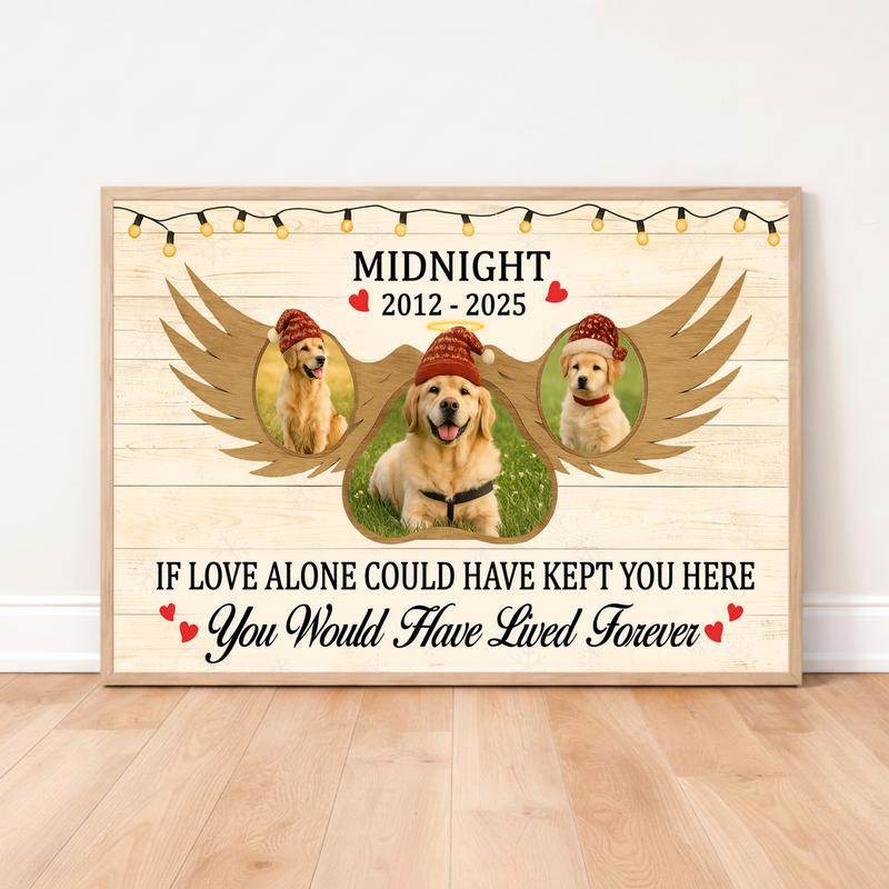 Personalized Pet Loss Gift For Pet Owners - Memorial Xmas Canvas - Easessy