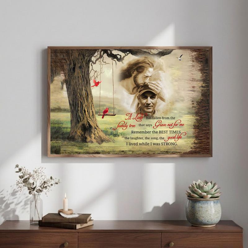 A Limb Has Fallen Poem Cardinal Mother Memorial Art Canvas A Limb Has Fallen Poem Cardinal Mother Memorial Art Canvas
