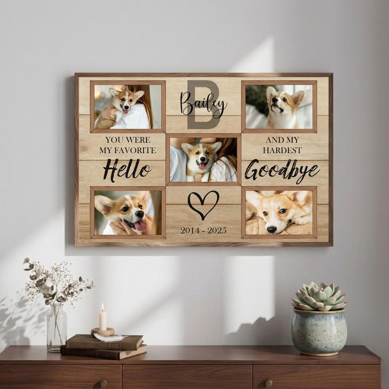 Cherished Memories Pet Loss Collage Bereavement Gift Canvas