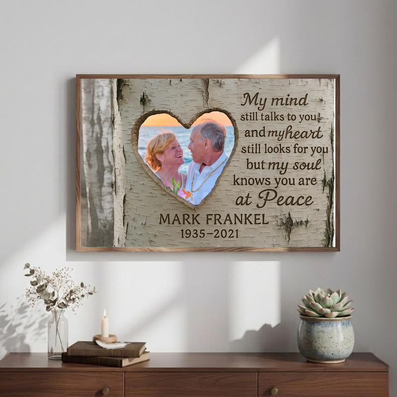 Custom Family Remembrance Portrait With Personalized Photo Canvas