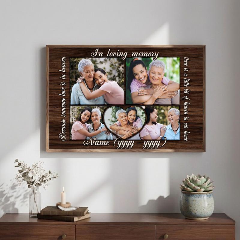 Eternal Love - Custom Remembrance Photo Collage Tribute Canvas
