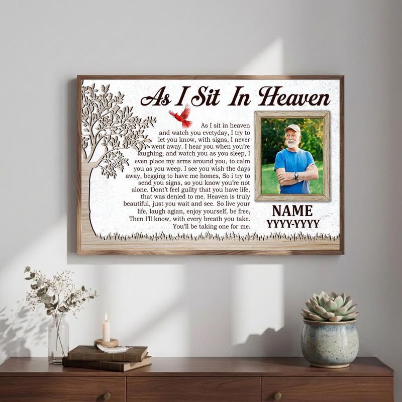 Eternal Peace Heaven Poem Personalized Photo Tribute Canvas Eternal Peace Heaven Poem Personalized Photo Tribute Canvas