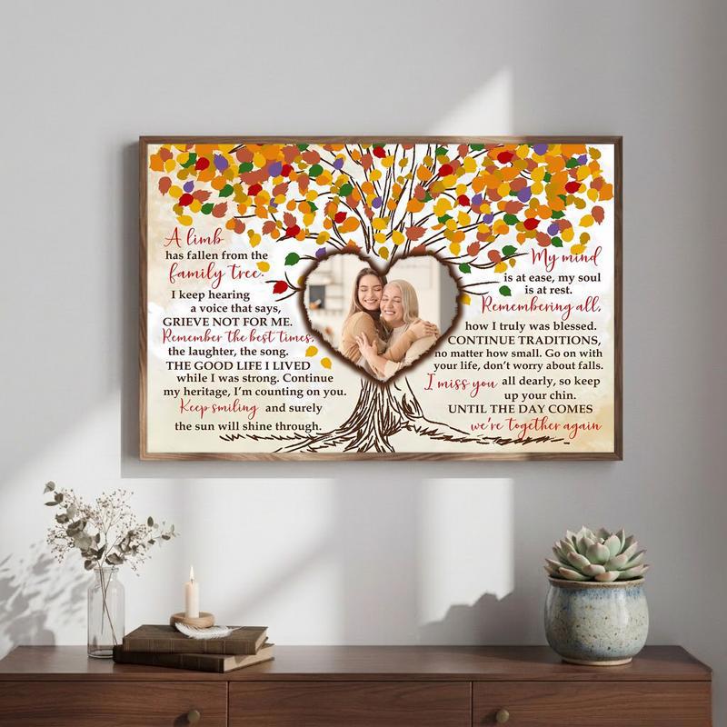 Family Tree Remembrance Poem Honoring Mom Memorial Canvas Family Tree Remembrance Poem Honoring Mom Memorial Canvas