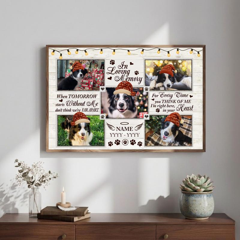 Heartfelt Christmas Dog Remembrance Poem Tribute Canvas Heartfelt Christmas Dog Remembrance Poem Tribute Canvas