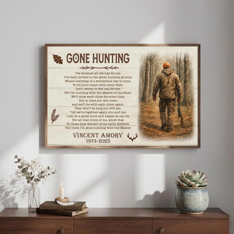 Honoring a Hunter's Legacy - Custom Memorial Keepsake Canvas Honoring a Hunter's Legacy - Custom Memorial Keepsake Canvas