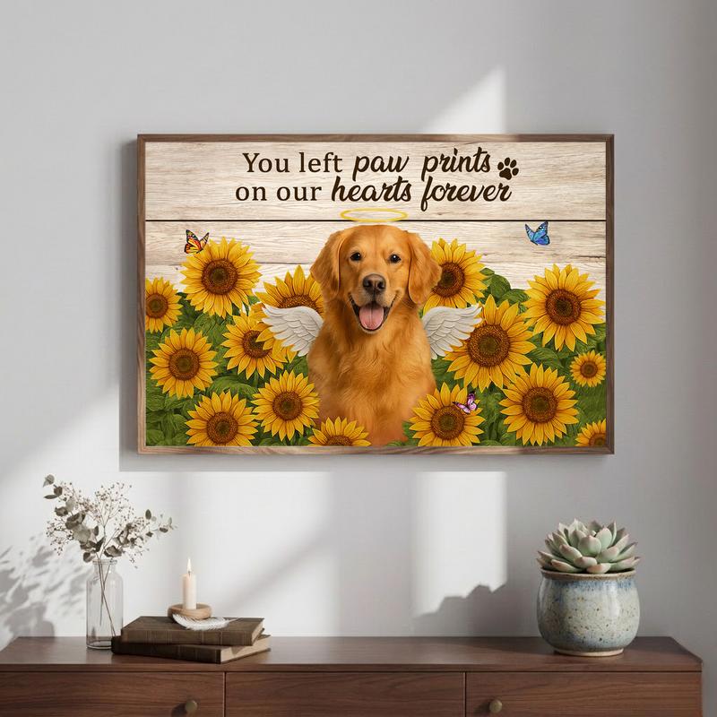 Sun-Kissed Pet Remembrance Sunflower Custom Dog Portrait Canvas Sun-Kissed Pet Remembrance Sunflower Custom Dog Portrait Canvas