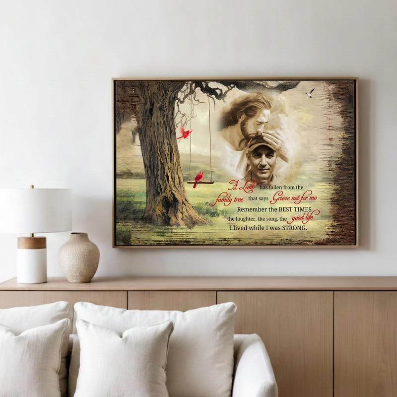 A Limb Has Fallen Poem Cardinal Mother Memorial Art Canvas A Limb Has Fallen Poem Cardinal Mother Memorial Art Canvas