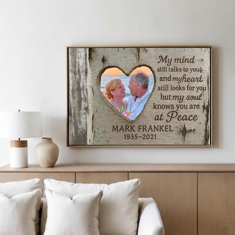 Custom Family Remembrance Portrait With Personalized Photo Canvas
