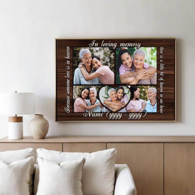 Eternal Love - Custom Remembrance Photo Collage Tribute Canvas
