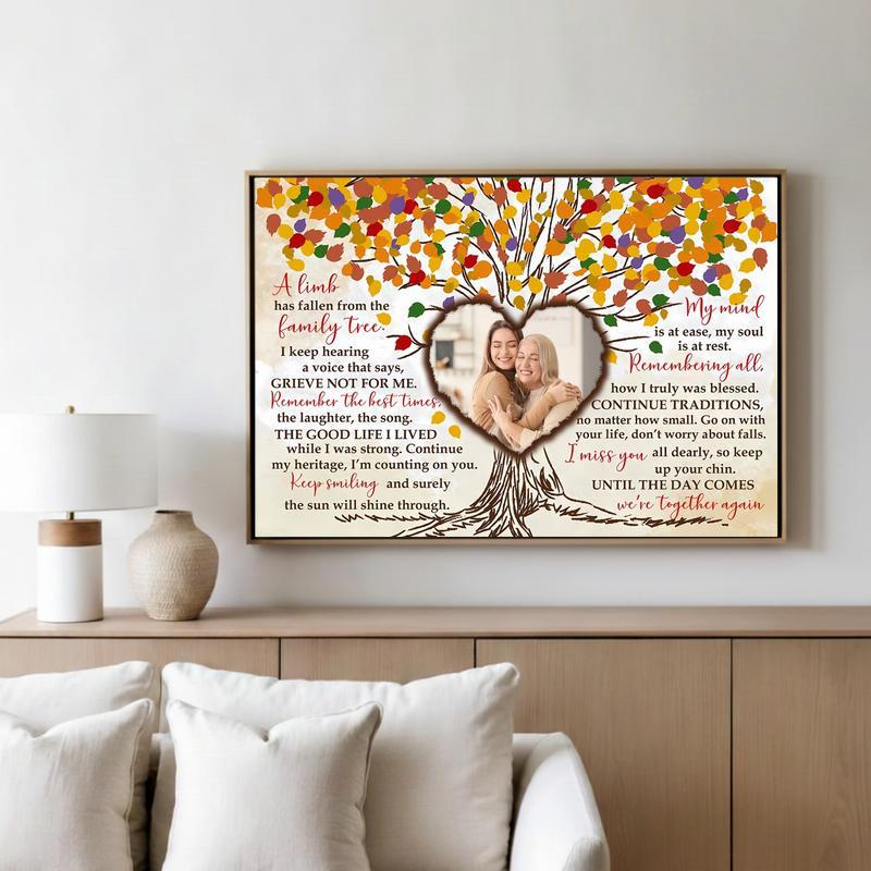 Family Tree Remembrance Poem Honoring Mom Memorial Canvas Family Tree Remembrance Poem Honoring Mom Memorial Canvas