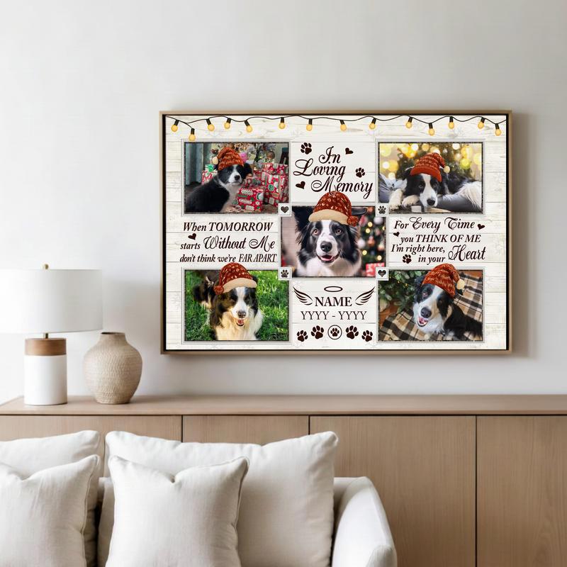 Heartfelt Christmas Dog Remembrance Poem Tribute Canvas Heartfelt Christmas Dog Remembrance Poem Tribute Canvas