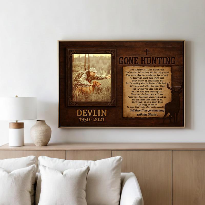 Honor a Hunter's Life With a Rustic Memorial Tribute Canvas Honor a Hunter's Life With a Rustic Memorial Tribute Canvas