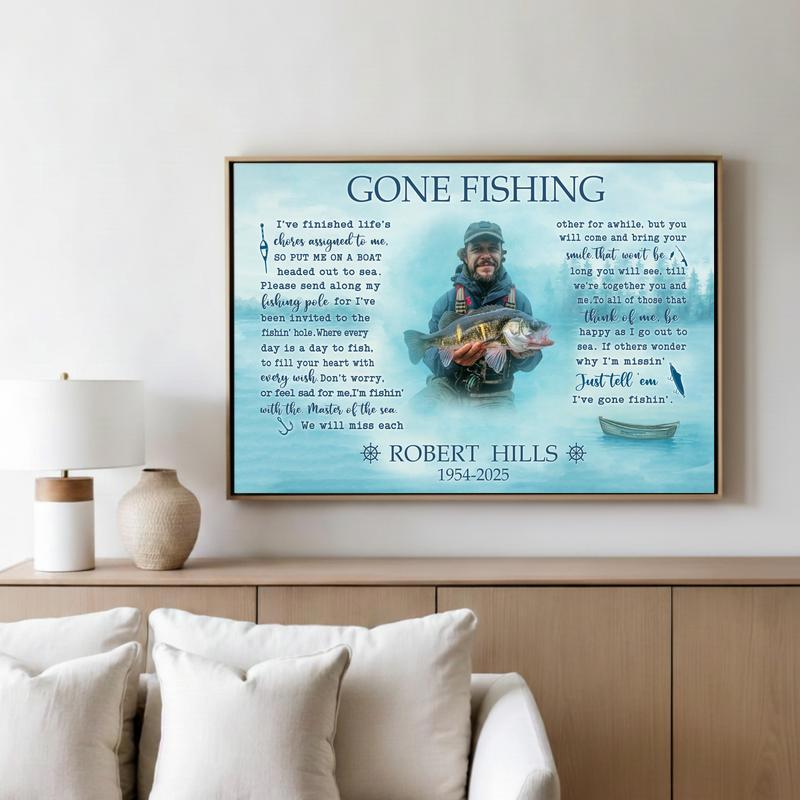 Honoring a Great Fisherman - Custom Memorial Photo Print Canvas Honoring a Great Fisherman - Custom Memorial Photo Print Canvas