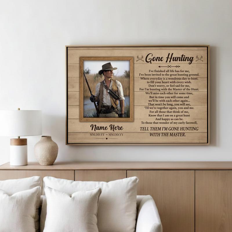 Honoring a Hunter's Legacy - Rustic Farmhouse Tribute Canvas