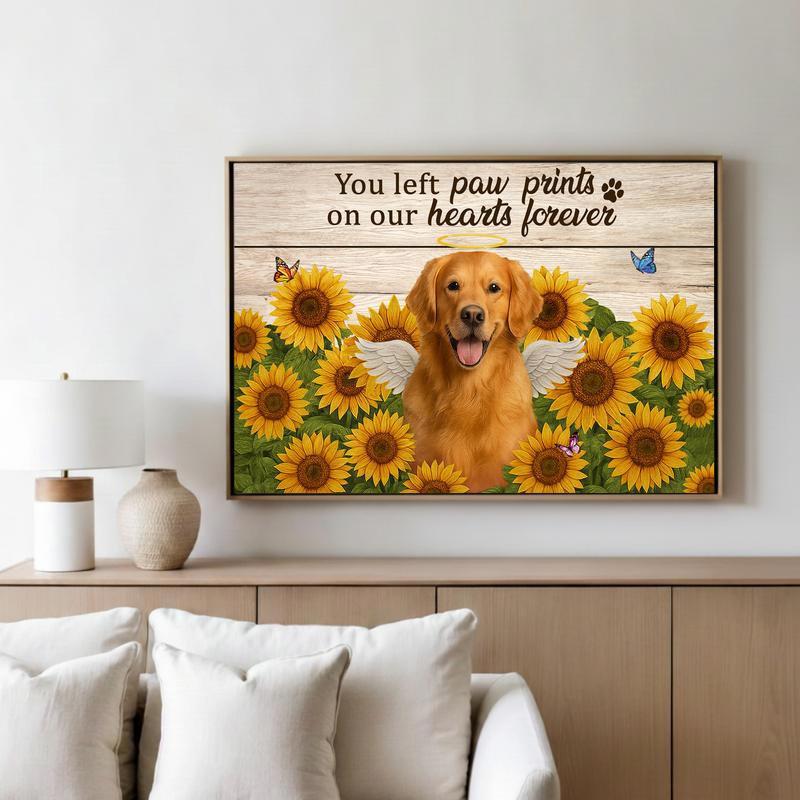 Sun-Kissed Pet Remembrance Sunflower Custom Dog Portrait Canvas Sun-Kissed Pet Remembrance Sunflower Custom Dog Portrait Canvas