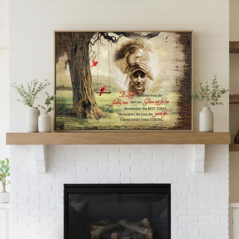 A Limb Has Fallen Poem Cardinal Mother Memorial Art Canvas A Limb Has Fallen Poem Cardinal Mother Memorial Art Canvas