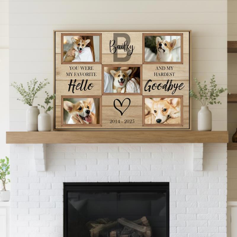 Cherished Memories Pet Loss Collage Bereavement Gift Canvas