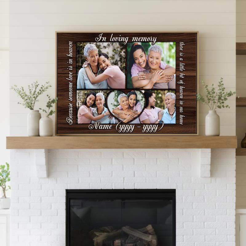 Eternal Love - Custom Remembrance Photo Collage Tribute Canvas