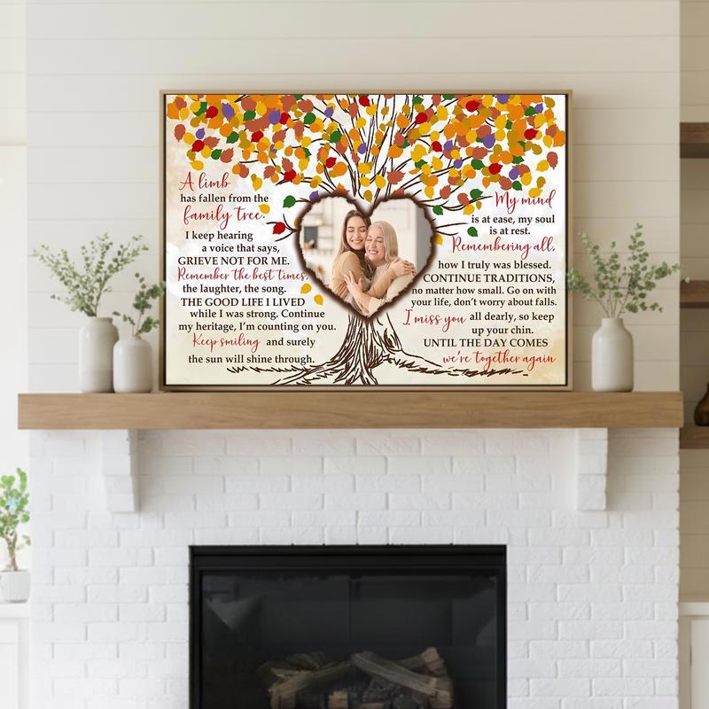 Family Tree Remembrance Poem Honoring Mom Memorial Canvas Family Tree Remembrance Poem Honoring Mom Memorial Canvas