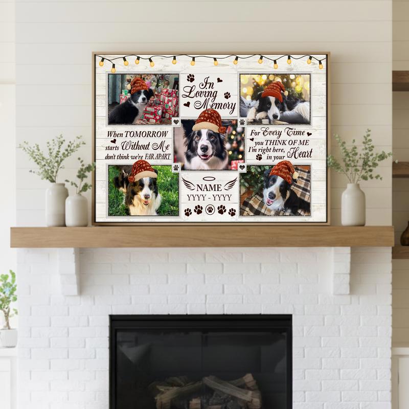 Heartfelt Christmas Dog Remembrance Poem Tribute Canvas Heartfelt Christmas Dog Remembrance Poem Tribute Canvas