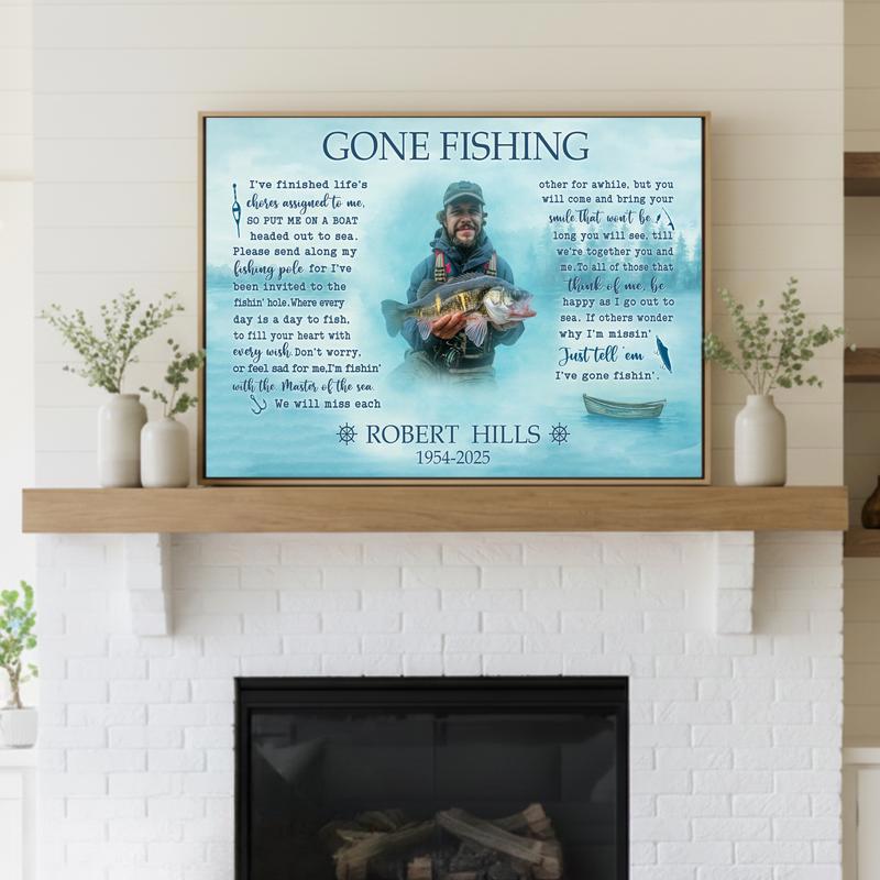 Honoring a Great Fisherman - Custom Memorial Photo Print Canvas Honoring a Great Fisherman - Custom Memorial Photo Print Canvas