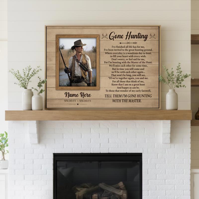 Honoring a Hunter's Legacy - Rustic Farmhouse Tribute Canvas