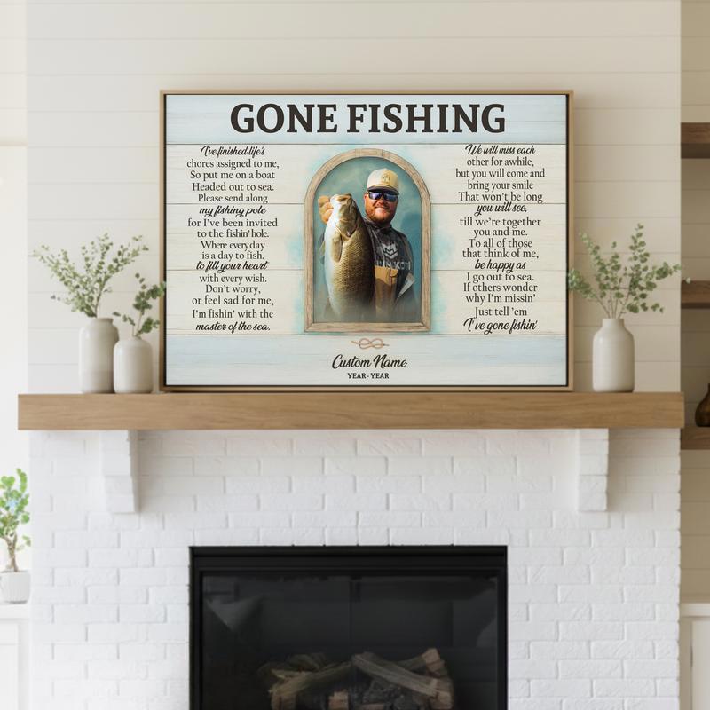Honoring a Life Spent Fishing - Custom Memorial Photo Canvas Honoring a Life Spent Fishing - Custom Memorial Photo Canvas