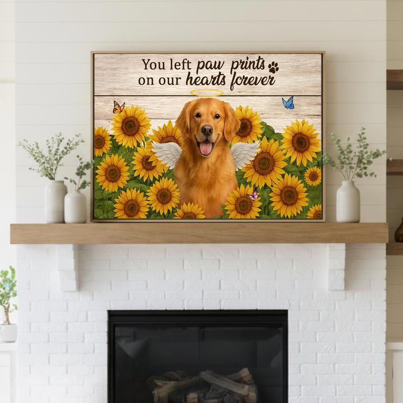 Sun-Kissed Pet Remembrance Sunflower Custom Dog Portrait Canvas Sun-Kissed Pet Remembrance Sunflower Custom Dog Portrait Canvas
