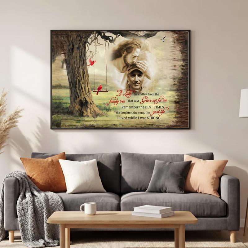 A Limb Has Fallen Poem Cardinal Mother Memorial Art Canvas A Limb Has Fallen Poem Cardinal Mother Memorial Art Canvas