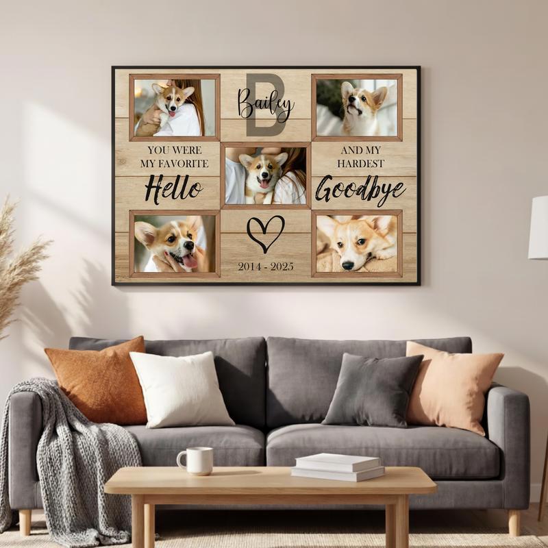 Cherished Memories Pet Loss Collage Bereavement Gift Canvas