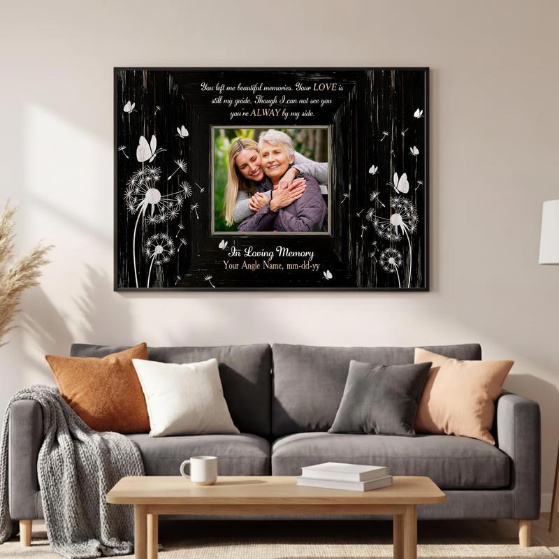 Cherished Mom Remembrance - Custom Photo Heartfelt Tribute Canvas Cherished Mom Remembrance - Custom Photo Heartfelt Tribute Canvas