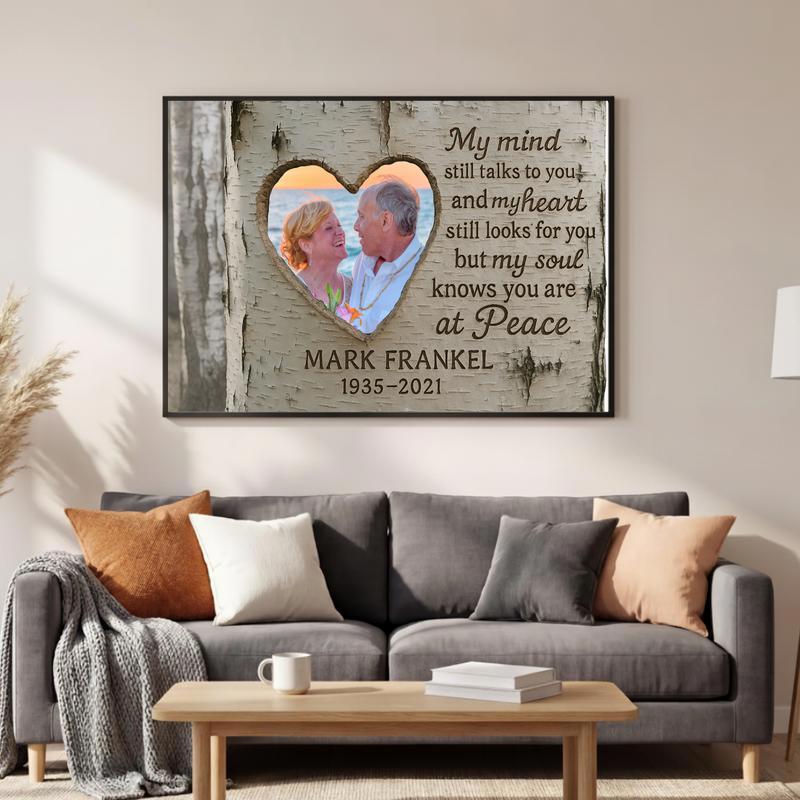 Custom Family Remembrance Portrait With Personalized Photo Canvas