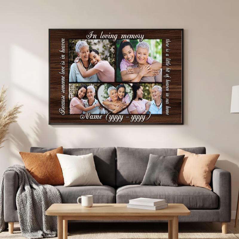 Eternal Love - Custom Remembrance Photo Collage Tribute Canvas