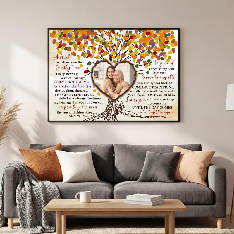 Family Tree Remembrance Poem Honoring Mom Memorial Canvas Family Tree Remembrance Poem Honoring Mom Memorial Canvas