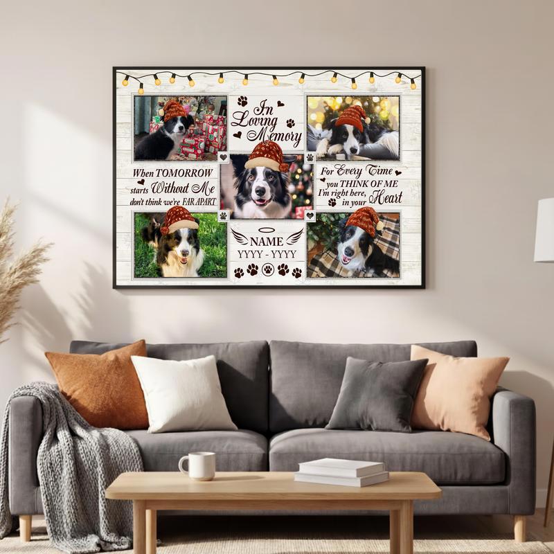 Heartfelt Christmas Dog Remembrance Poem Tribute Canvas Heartfelt Christmas Dog Remembrance Poem Tribute Canvas