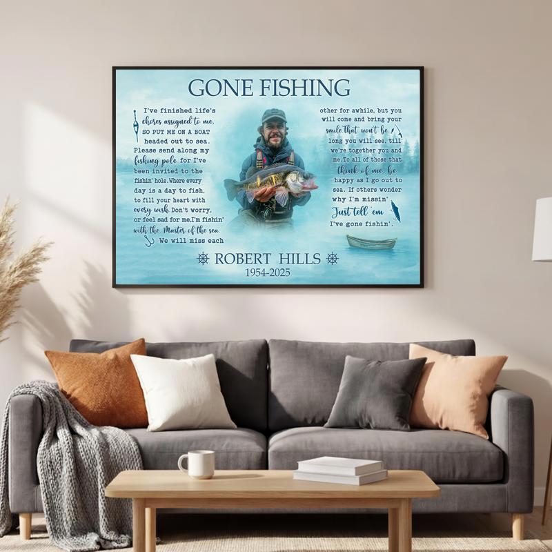 Honoring a Great Fisherman - Custom Memorial Photo Print Canvas Honoring a Great Fisherman - Custom Memorial Photo Print Canvas