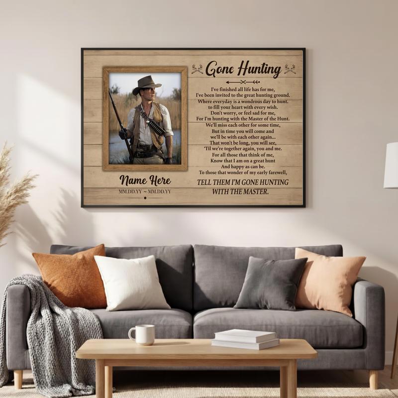 Honoring a Hunter's Legacy - Rustic Farmhouse Tribute Canvas