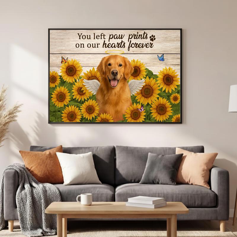 Sun-Kissed Pet Remembrance Sunflower Custom Dog Portrait Canvas Sun-Kissed Pet Remembrance Sunflower Custom Dog Portrait Canvas