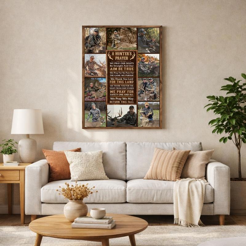 Hunter's Prayer Custom Photo Canvas - Rustic Wall Art for Him Hunter's Prayer Custom Photo Canvas - Rustic Wall Art for Him