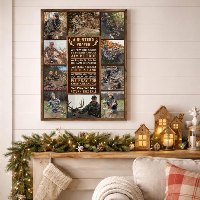 Hunter's Prayer Custom Photo Canvas - Rustic Wall Art for Him Hunter's Prayer Custom Photo Canvas - Rustic Wall Art for Him
