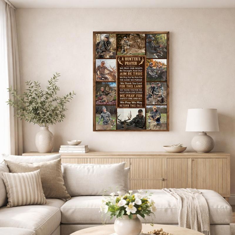 Hunter's Prayer Custom Photo Canvas - Rustic Wall Art for Him Hunter's Prayer Custom Photo Canvas - Rustic Wall Art for Him